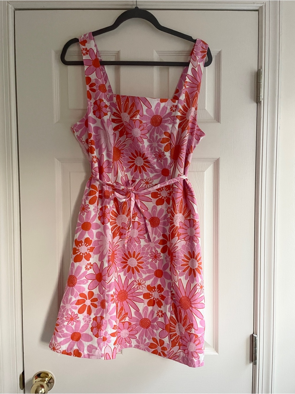 BNWT Princess Highway Justine Mini Dress in Orange and Pink Retro Floral